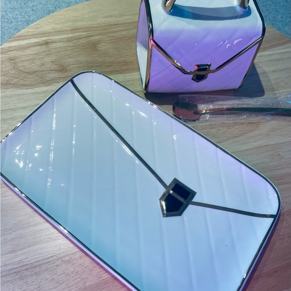 New ! Luxury bag-shaped coffee mug, plate and spoon set - Picture 10 of 15